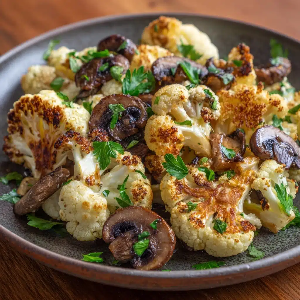 Garlic Cauliflower Mushroom Skillet: Quick & Delicious Dish Recipe - Recipe Image