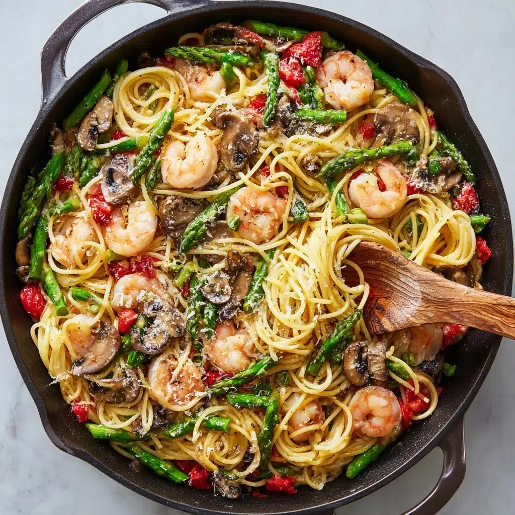 Shrimp Asparagus Pasta Recipe - Recipe Image