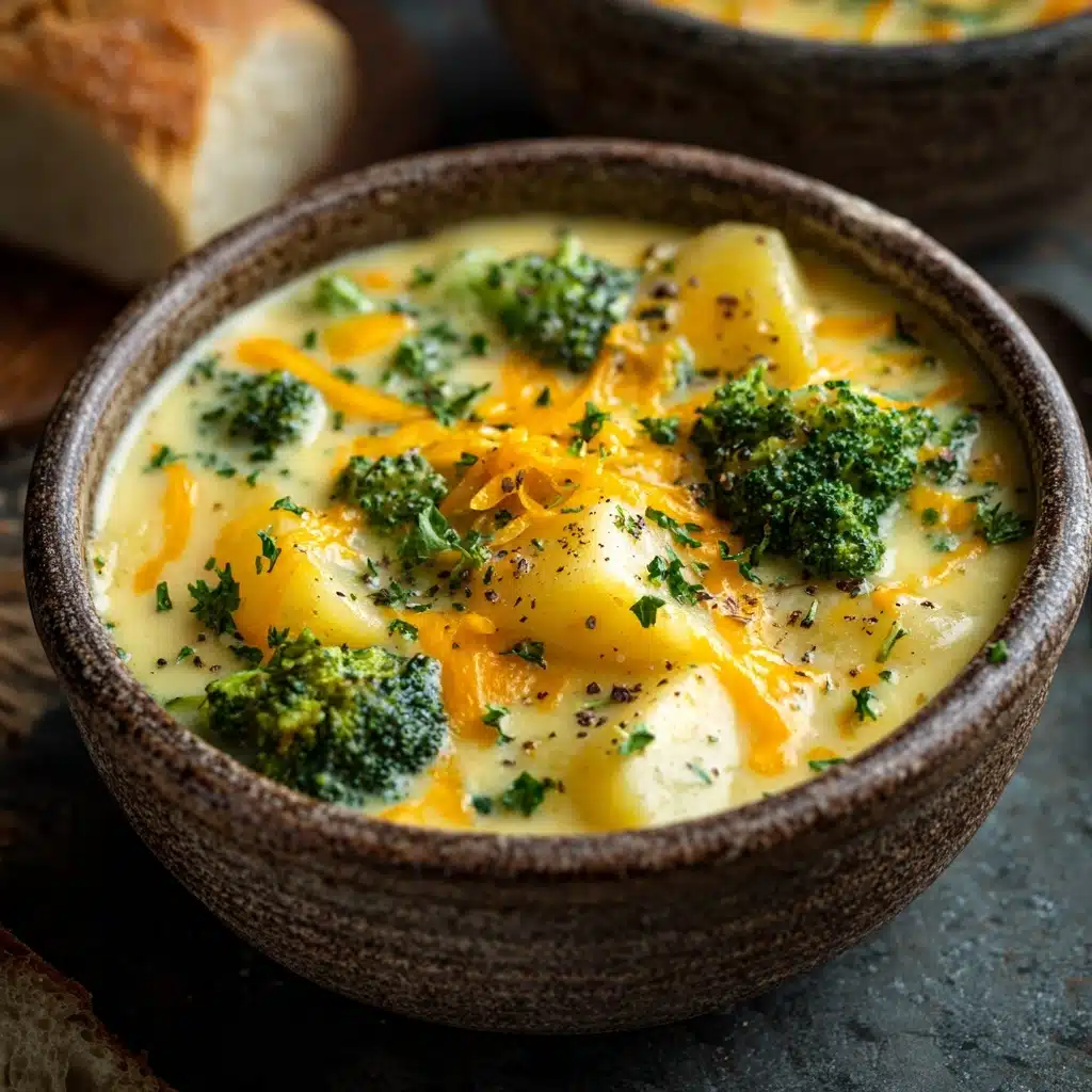 Crockpot Potato Broccoli Cheddar Soup Recipe - Recipe Image