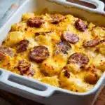 Cheesy Potatoes with Smoked Sausage Recipe