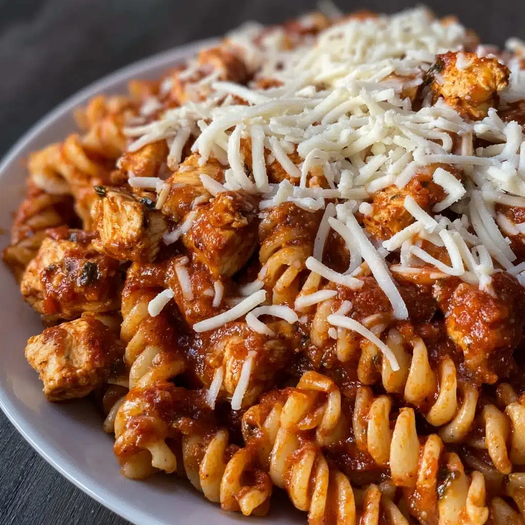 Garlic Parmesan Healthy Chicken Pasta Recipe - Recipe Image