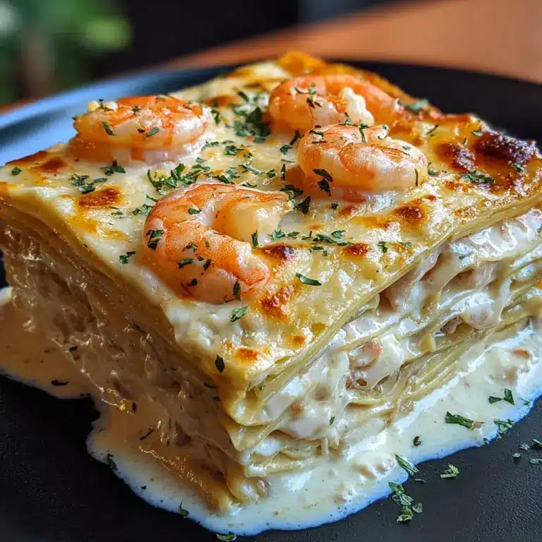 Garlic Butter Shrimp Scampi Lasagna Recipe