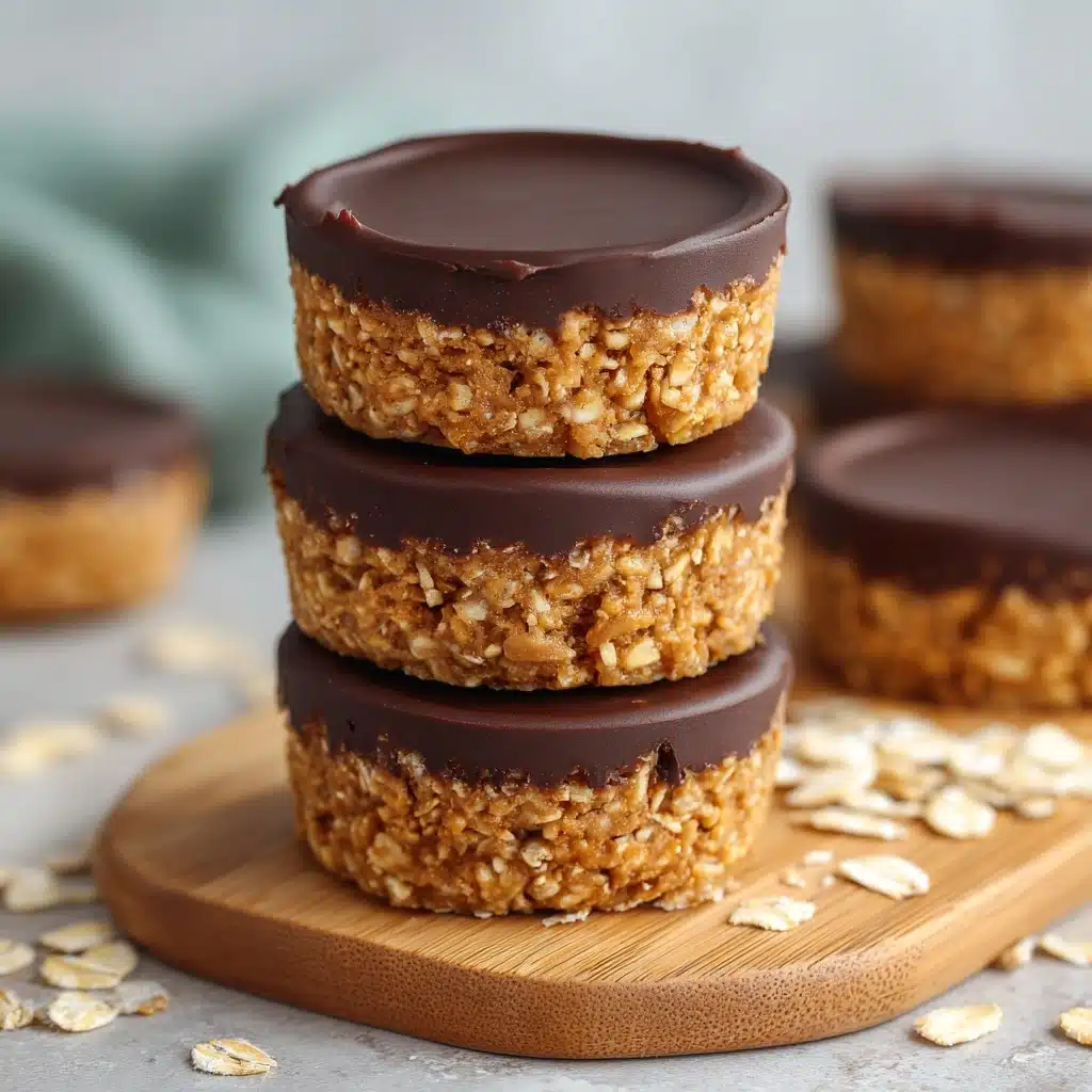 Healthy 4-Ingredient No-Bake Peanut Butter Oat Cups Recipe - Recipe Image