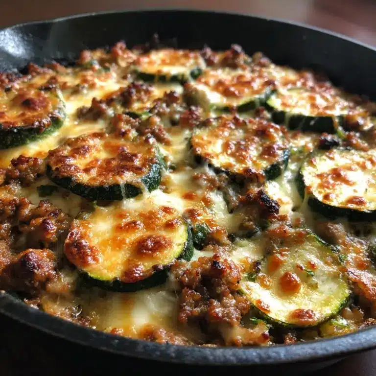 Cheesy Beef & Zucchini Casserole Recipe