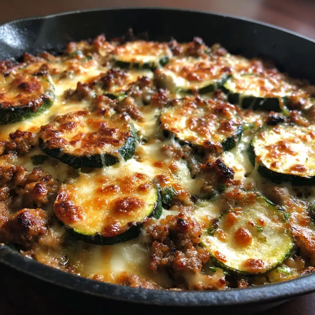 Cheesy Beef & Zucchini Casserole Recipe