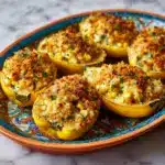 Cheesy Stuffed Summer Squash Recipe