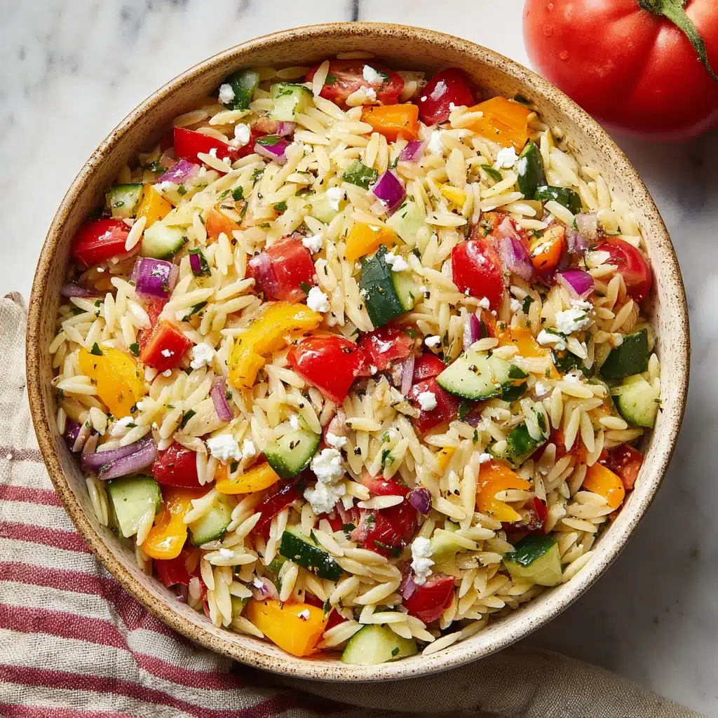 Rainbow Orzo Salad Recipe - Recipe Image