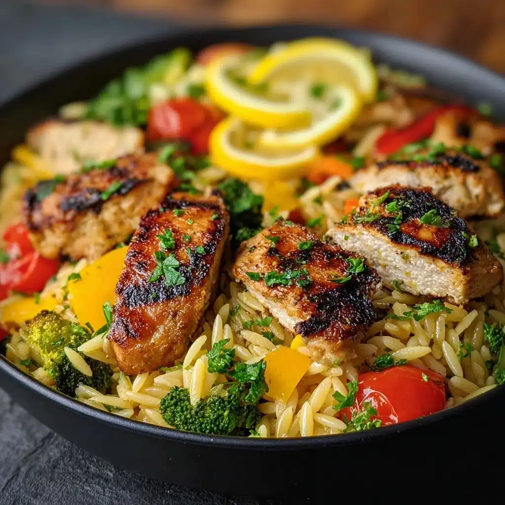 Lemon Chicken & Veggie Orzo Stir Fry Recipe - Recipe Image