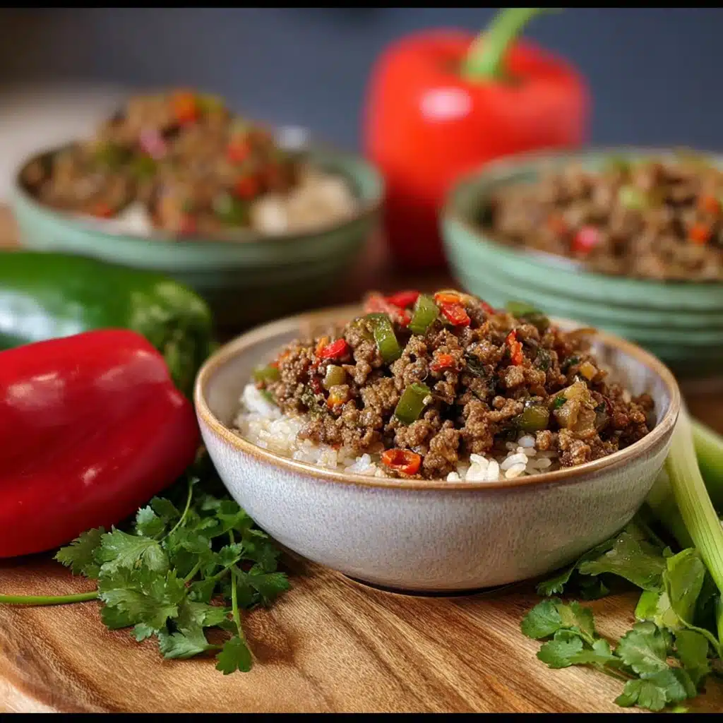 Beef and Pepper Rice Bowls Recipe - Recipe Image