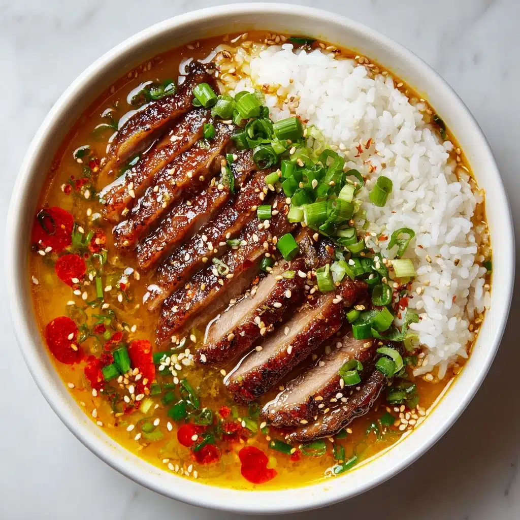Caramelised Soy Chicken in Garlic Ginger Broth with Rice Recipe - Recipe Image