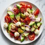 Fresh Cucumber Caprese Salad Recipe