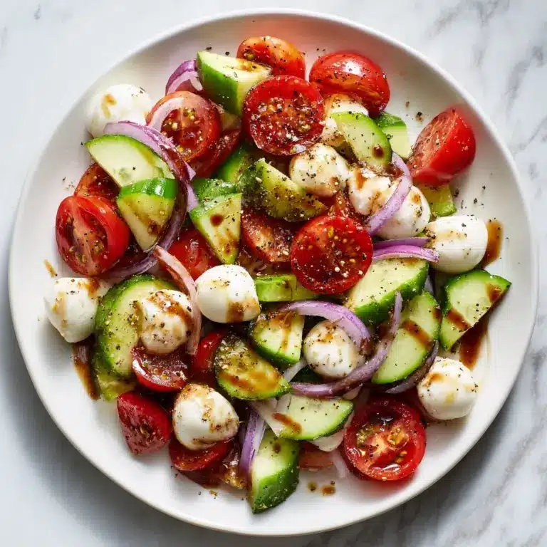 Fresh Cucumber Caprese Salad Recipe