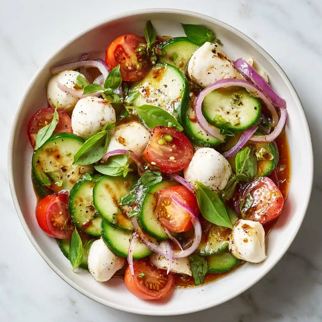 Fresh Cucumber Caprese Salad Recipe - Recipe Image
