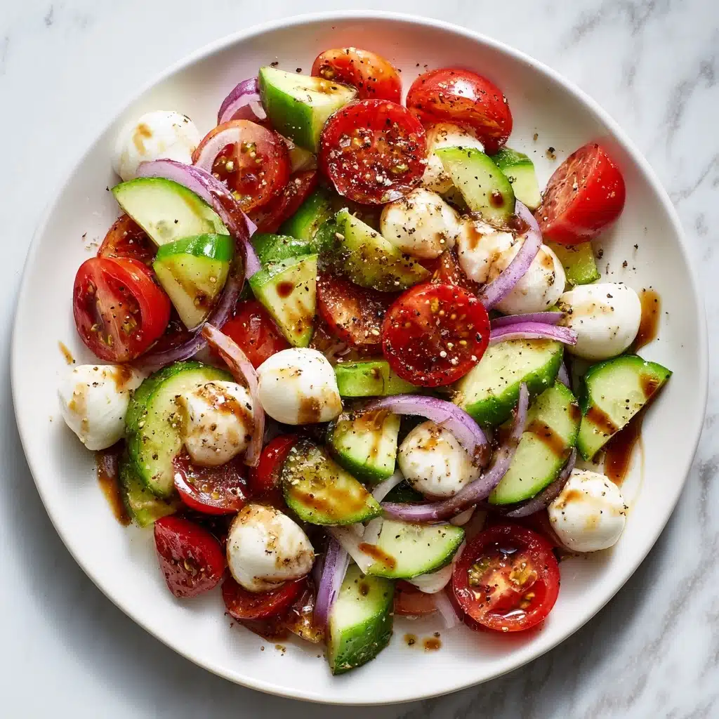 Fresh Cucumber Caprese Salad Recipe - Recipe Image