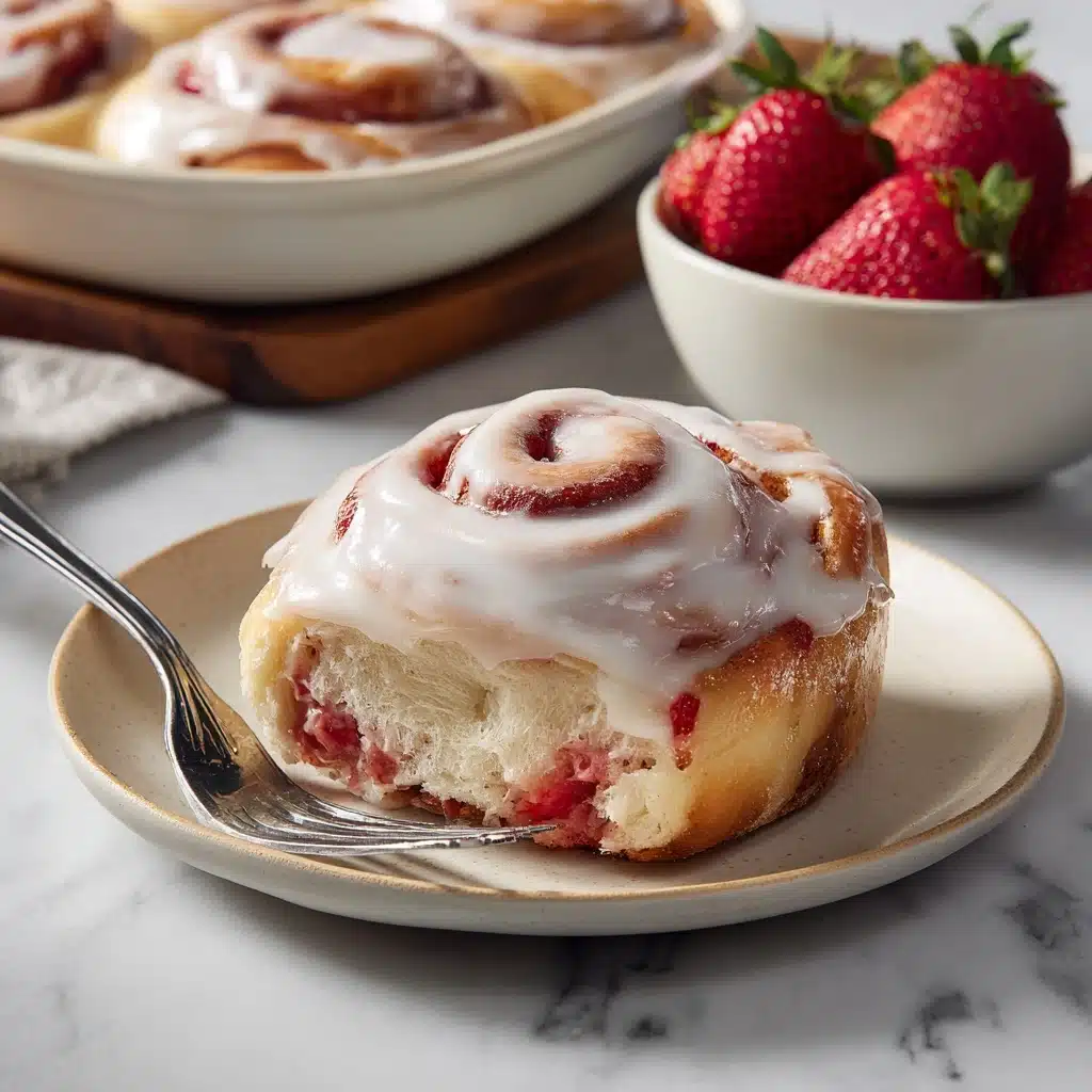 Strawberry Cheesecake Cinnamon Rolls Recipe - Recipe Image