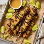 Thai Marinated Grilled Chicken Skewers with Peanut Sauce Recipe