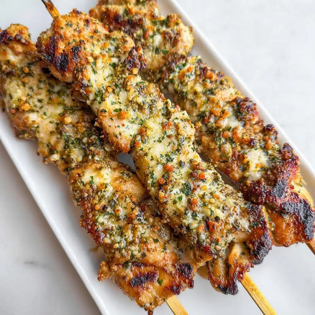 Ranch Garlic Parmesan Chicken Skewers Recipe - Recipe Image
