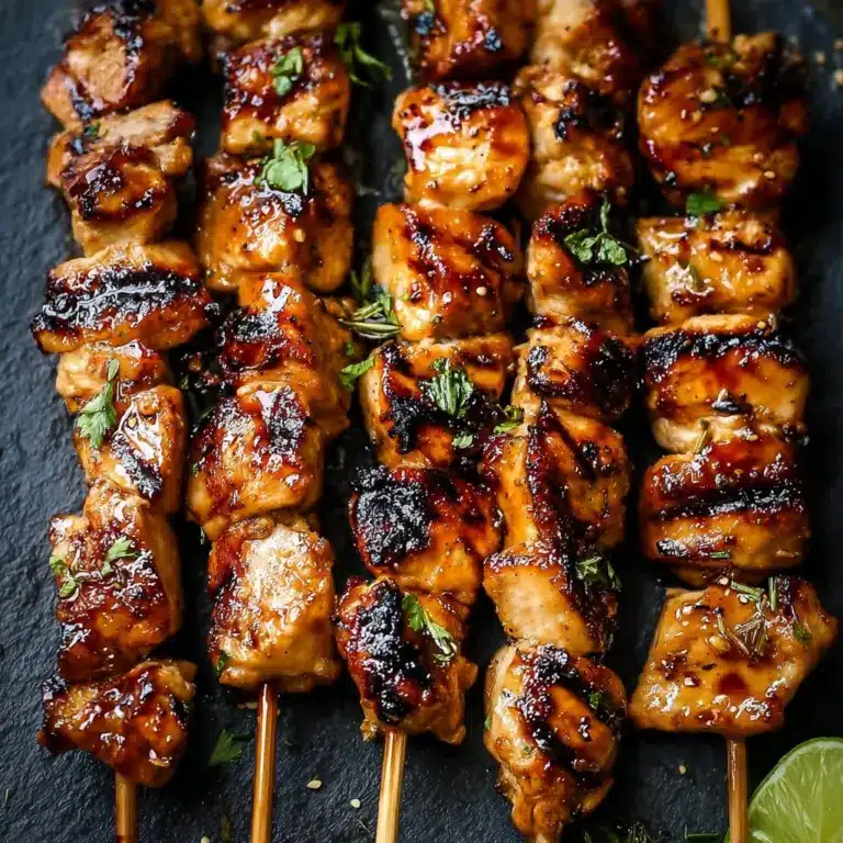Grilled Thai Coconut Chicken Skewers Recipe
