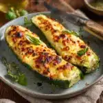 Cheesy Garlic Zucchini Steaks Recipe