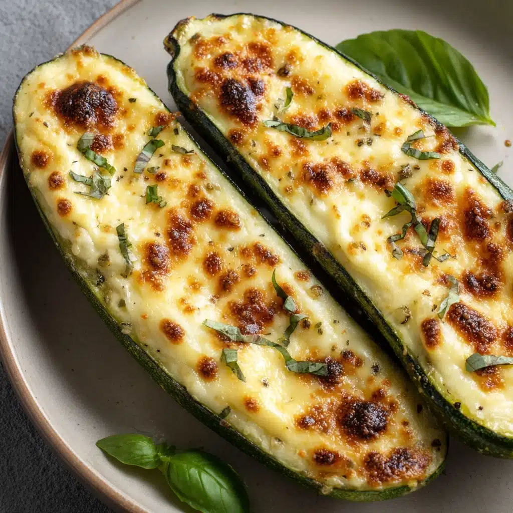 Cheesy Garlic Zucchini Steaks Recipe - Recipe Image