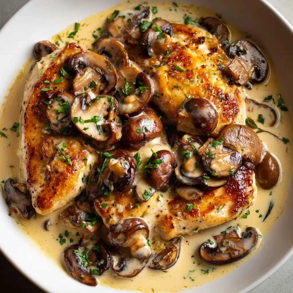Skillet Chicken and Mushroom Wine Sauce Recipe - Recipe Image