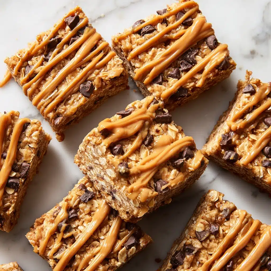 Peanut Butter Banana Chocolate Chip Oatmeal Bars Recipe - Recipe Image