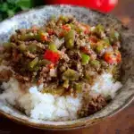 Beef and Pepper Rice Bowls Recipe