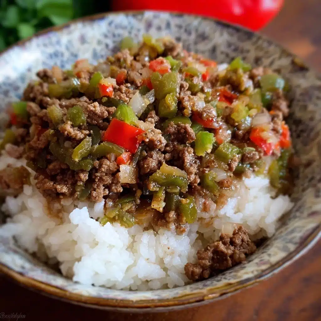 Beef and Pepper Rice Bowls Recipe - Recipe Image