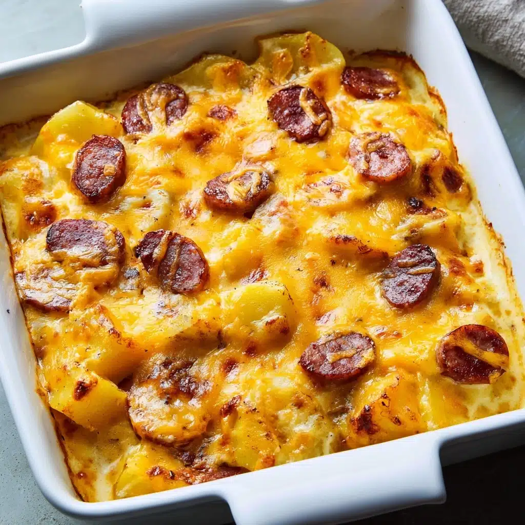 Cheesy Potatoes with Smoked Sausage Recipe - Recipe Image