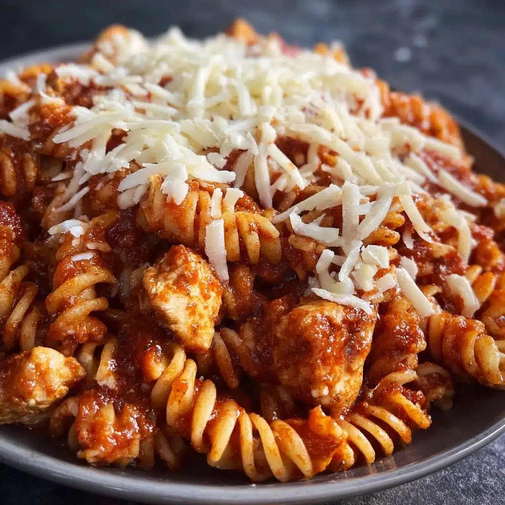 Garlic Parmesan Healthy Chicken Pasta Recipe - Recipe Image