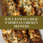 Ranch Garlic Parmesan Chicken Skewers Recipe