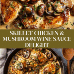 Skillet Chicken and Mushroom Wine Sauce Recipe
