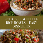 Beef and Pepper Rice Bowls Recipe
