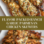 Ranch Garlic Parmesan Chicken Skewers Recipe