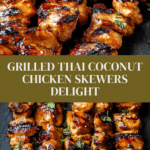 Grilled Thai Coconut Chicken Skewers Recipe