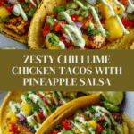 Chili Lime Chicken Tacos with Grilled Pineapple Salsa Recipe