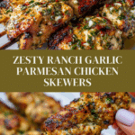 Ranch Garlic Parmesan Chicken Skewers Recipe