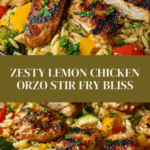Lemon Chicken & Veggie Orzo Stir Fry Recipe