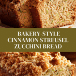 Cinnamon Streusel Topped Zucchini Bread Bakery Style Recipe