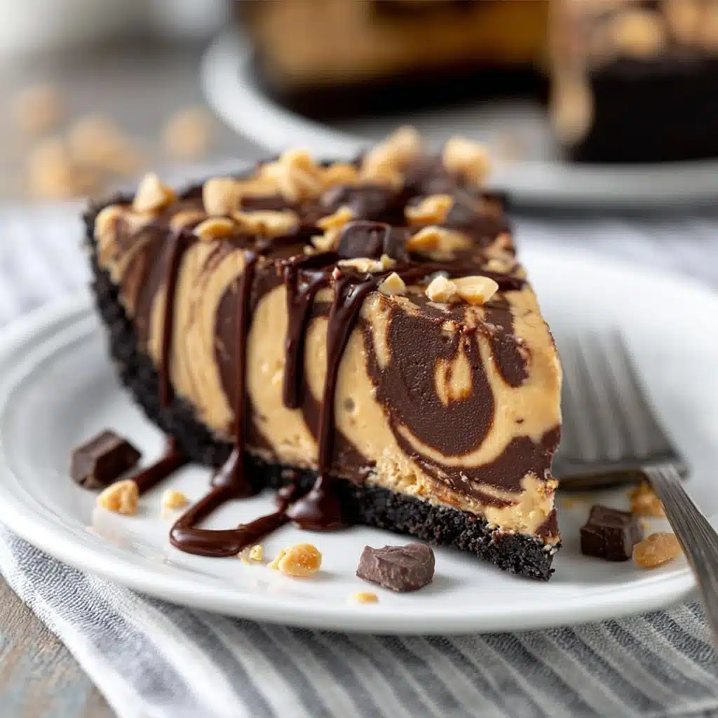 Decadent Chocolate Peanut Butter Swirl Pie Recipe - Recipe Image