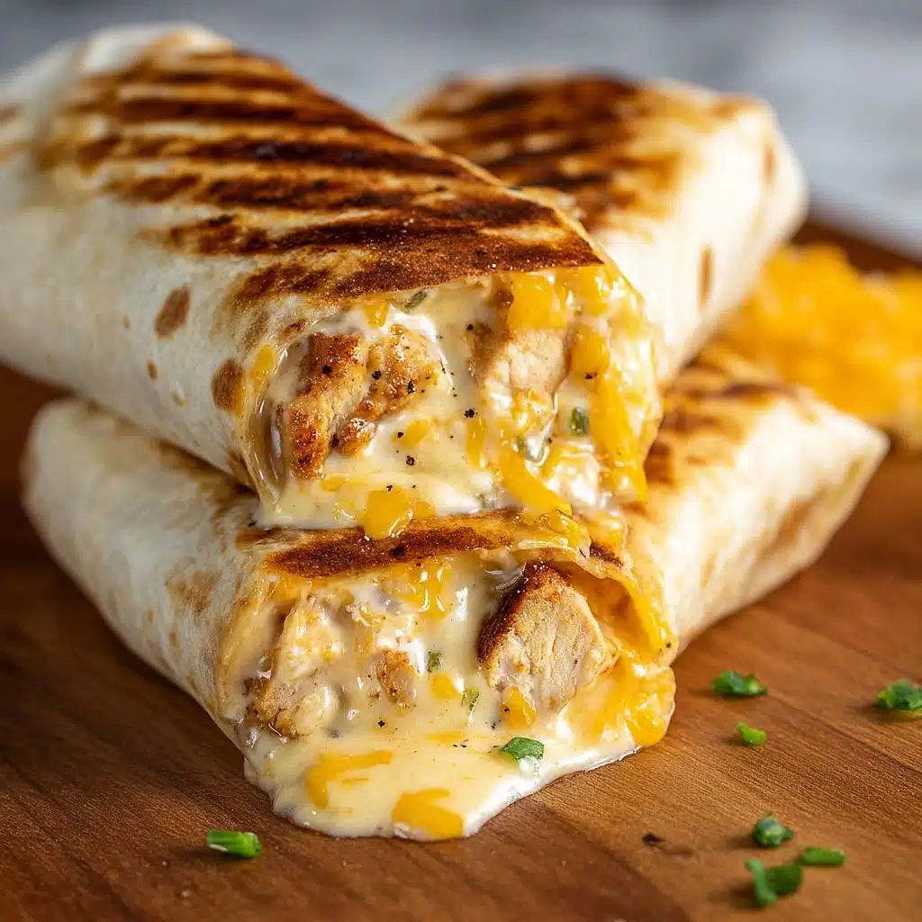 Cheesy Garlic Chicken Wraps Recipe - Recipe Image