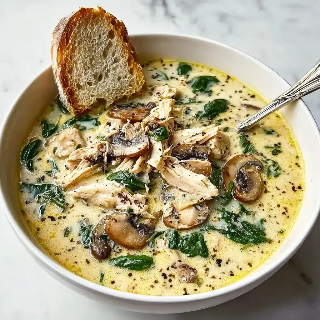 Comforting Rotisserie Chicken and Mushroom Soup Recipe - Recipe Image
