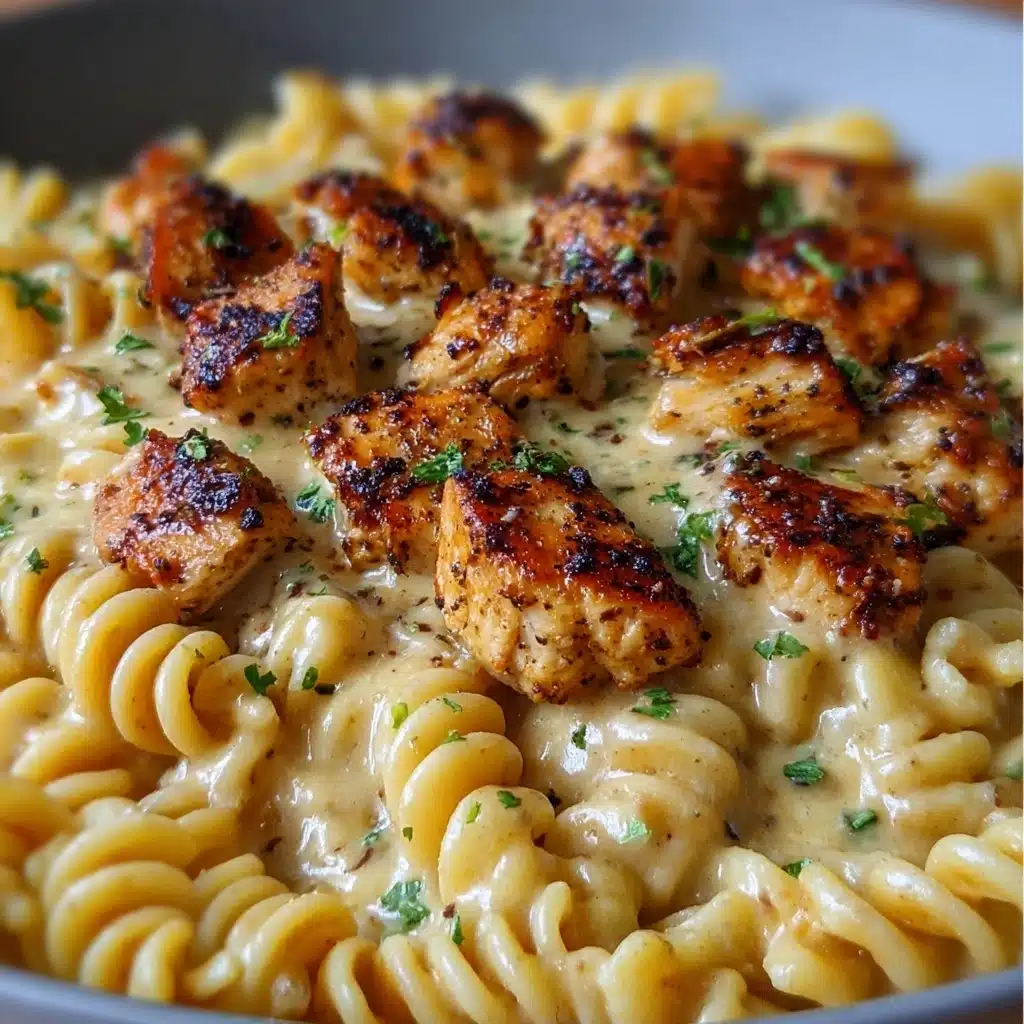 Cheesy Cajun Garlic Chicken Rotini Skillet Recipe - Recipe Image