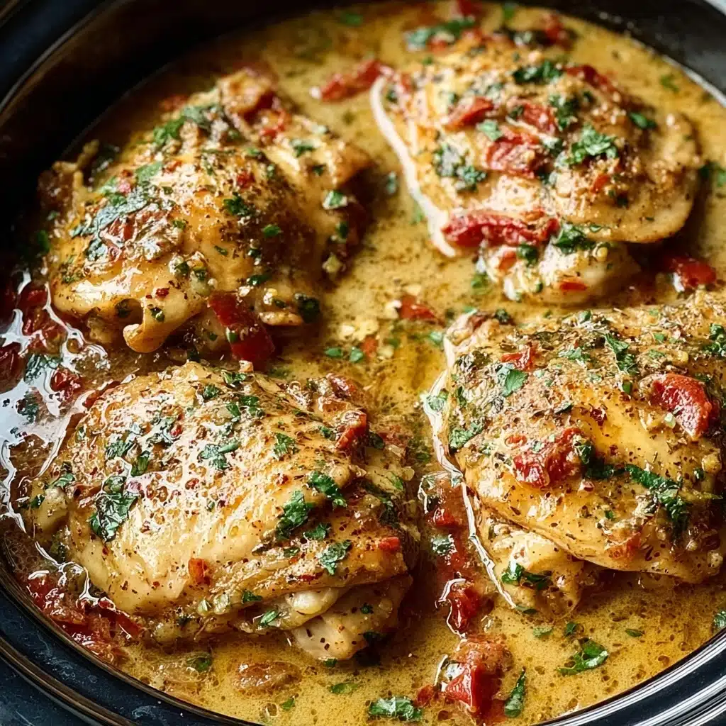 Crockpot Tuscan Garlic Chicken Recipe - Recipe Image