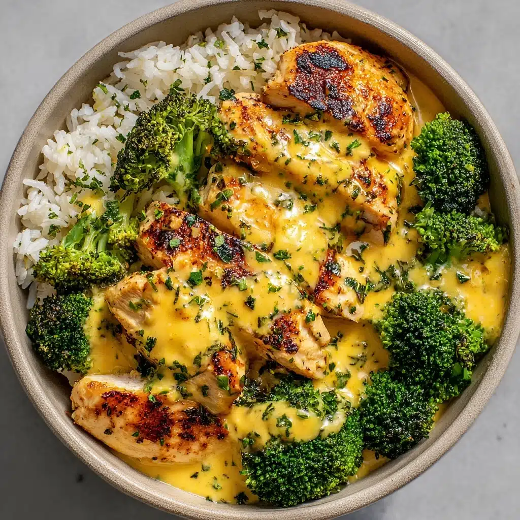 Cheesy Broccoli, Chicken & Rice Meal Prep Bowls Recipe - Recipe Image