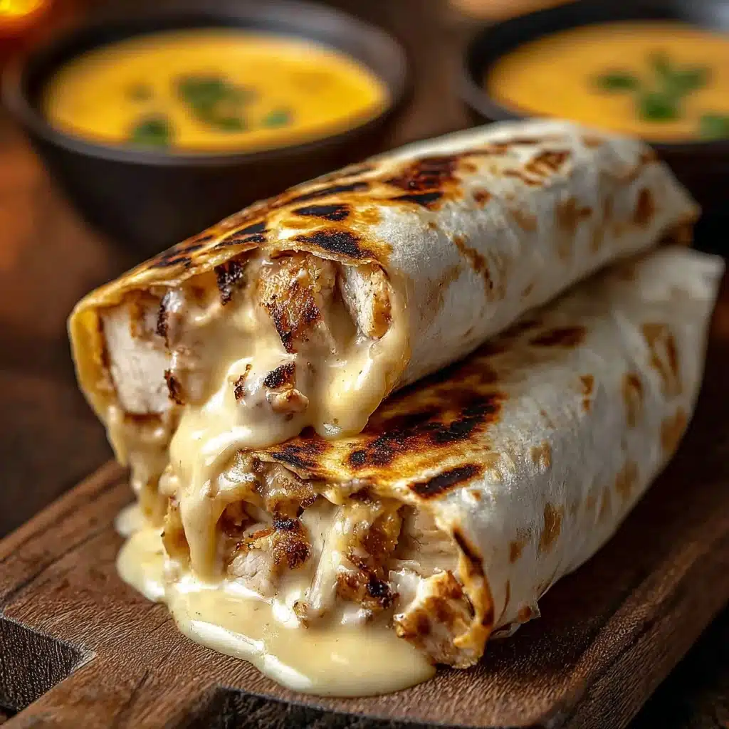 Cheesy Garlic Chicken Wraps Recipe - Recipe Image