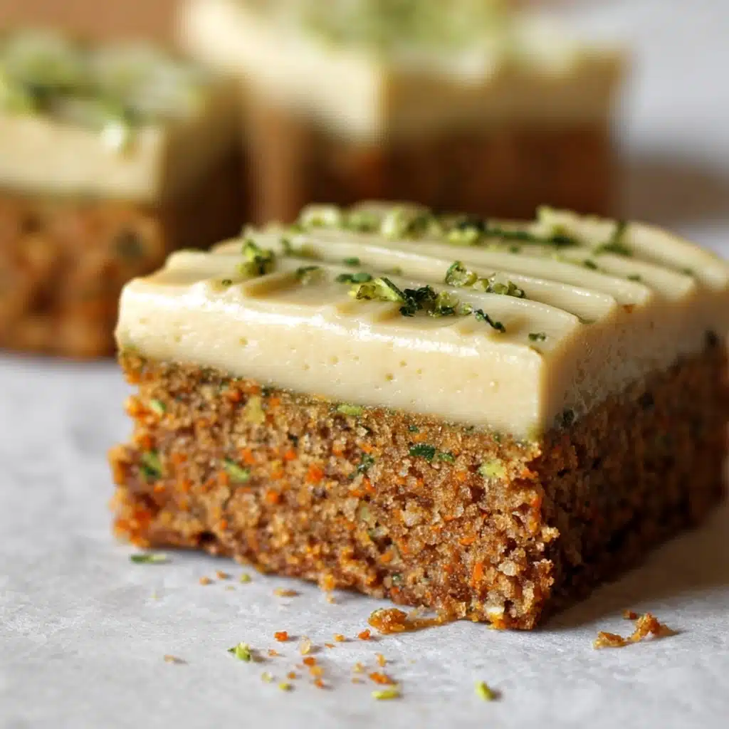 Moist Zucchini Bars with Caramel Frosting Recipe - Recipe Image