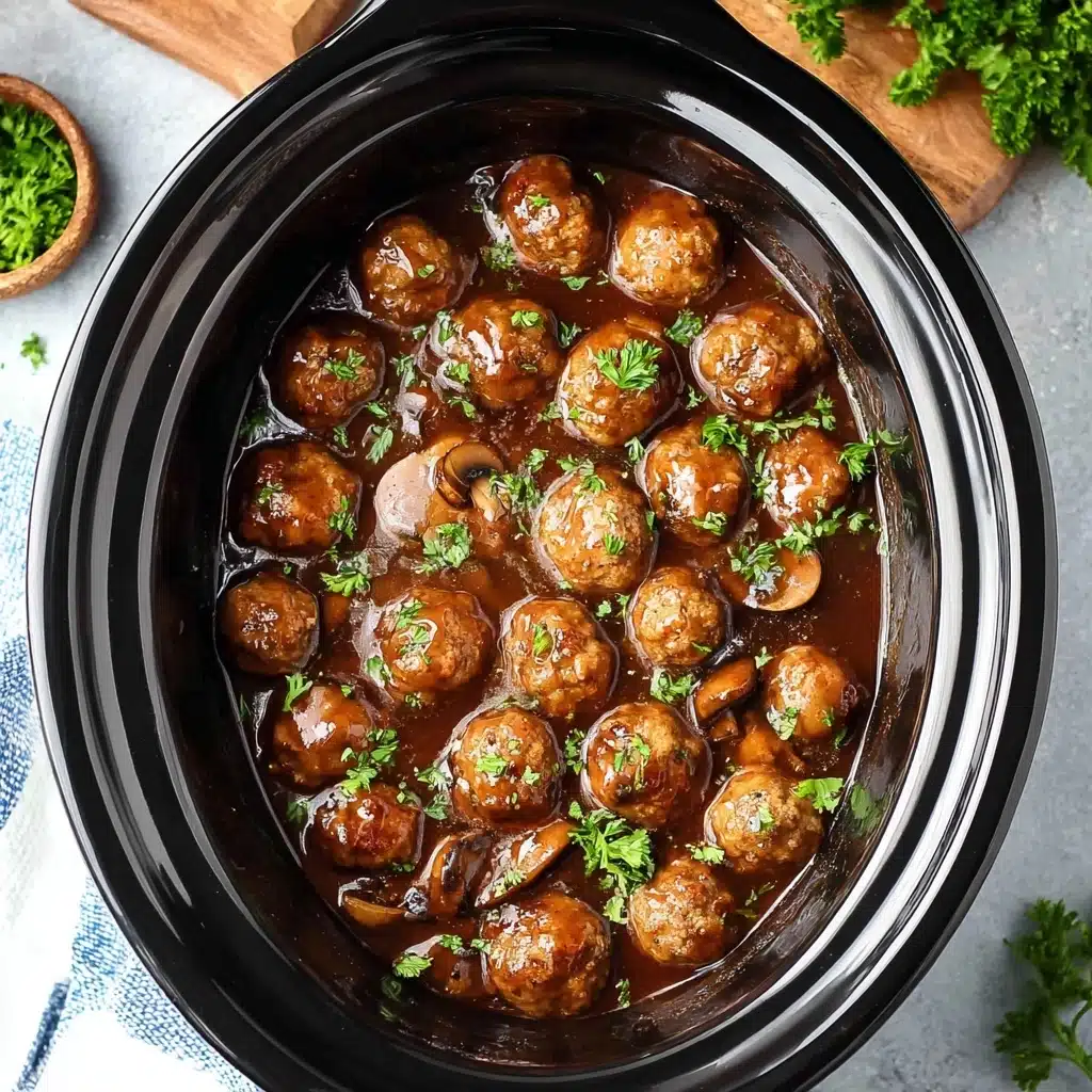 Slow Cooker Salisbury Steak Meatballs Recipe - Recipe Image