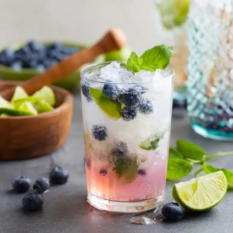 Boozy Basil Blueberry Cocktail Recipe