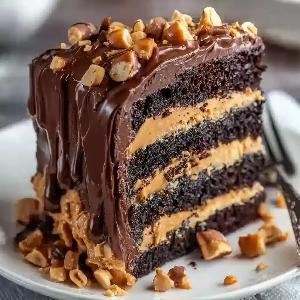Heavenly Chocolate Peanut Butter Ooey Gooey Cake Recipe